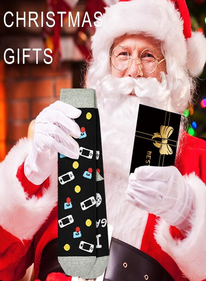 Dealswin Do Not Disturb I'm Gaming Socks, Gifts for Teen Boys, Stocking Stuffers Christmas Gifts Ideas for Men,Dad,Son,Gamer Funny Game Socks (US, Numeric, 6, 12, Regular, Regular, Grey) - Image 3