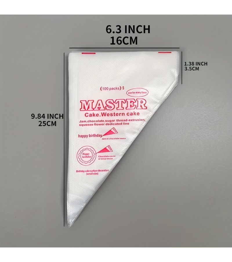 100 Pcs 6.3x9.84 Inch Small Disposable Piping Bags For Cake Decorating - Image 4