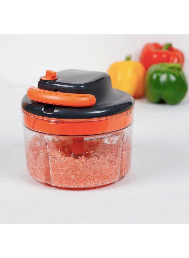 MEYER Meyer 2 Speed Pulling Chopper | Chopper for Kitchen | Kitchen Accessories Items | Chopper | Vegetable Chopper | Kitchen Tools | Vegetable Cutter | Kitchen Items, Orange  - Image 2