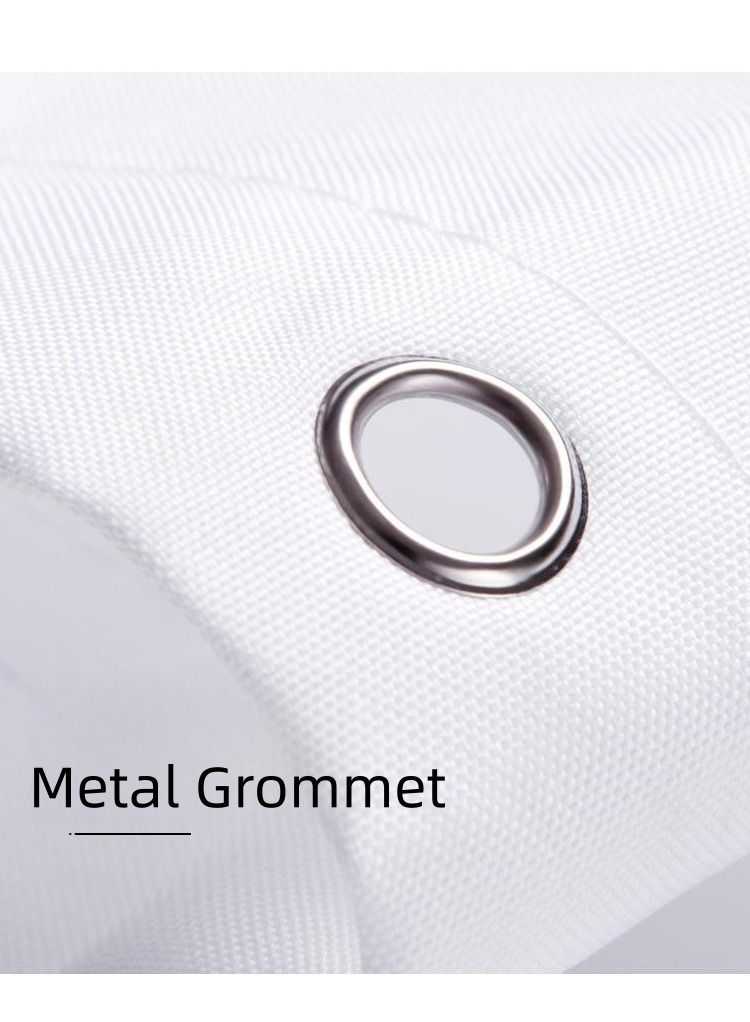 White Waterproof Mildewproof Polyester Shower Curtains - Image 5
