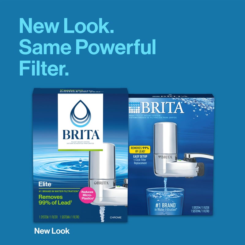 BRITA Brita Faucet Mount Water Filter for Sink, Removes 99% of Lead, Elite Filtration System, Includes 1 Replacement Filter, Chrome  - Image 3