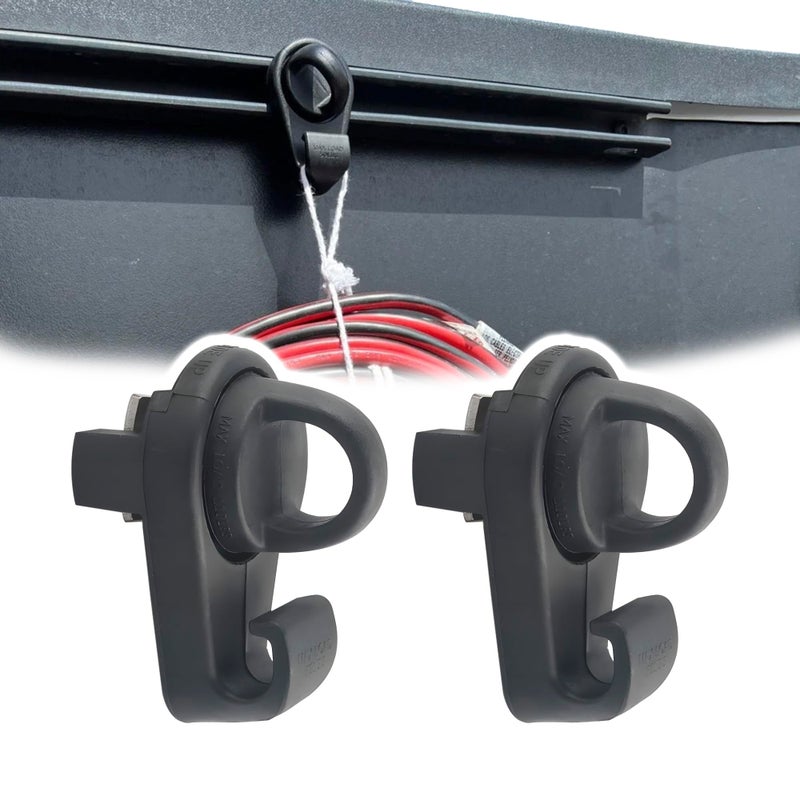 Phamyor Mini Tie Down with Hooks for Toyota Tacoma 20052021 Tundra 20072021 for Deck Rail System TruckTruck Bed Cleat Replace PT27835075PT27800160PT78535051 Heavy Duty Nylon Black 2pcs