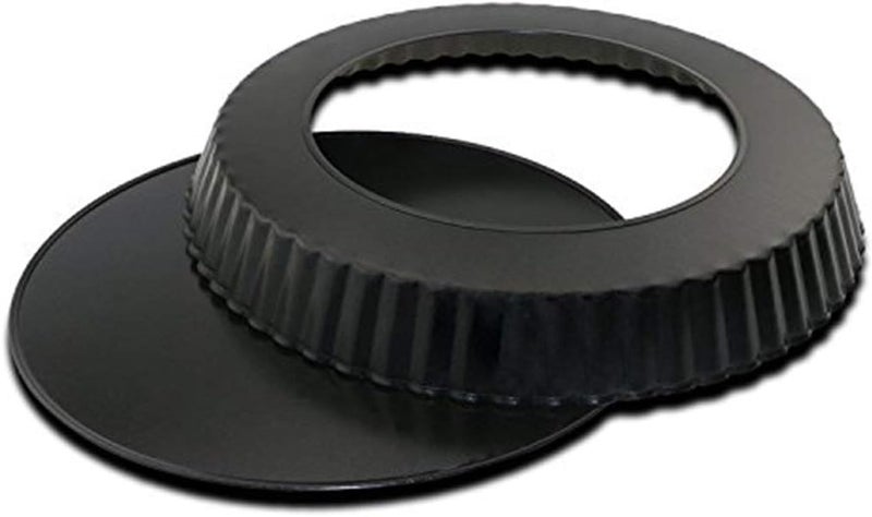 SOLARAE Non-sticks Removable Loose Bottom Quiche Tart Pie Pan (9in) Pack of 2 - Image 3