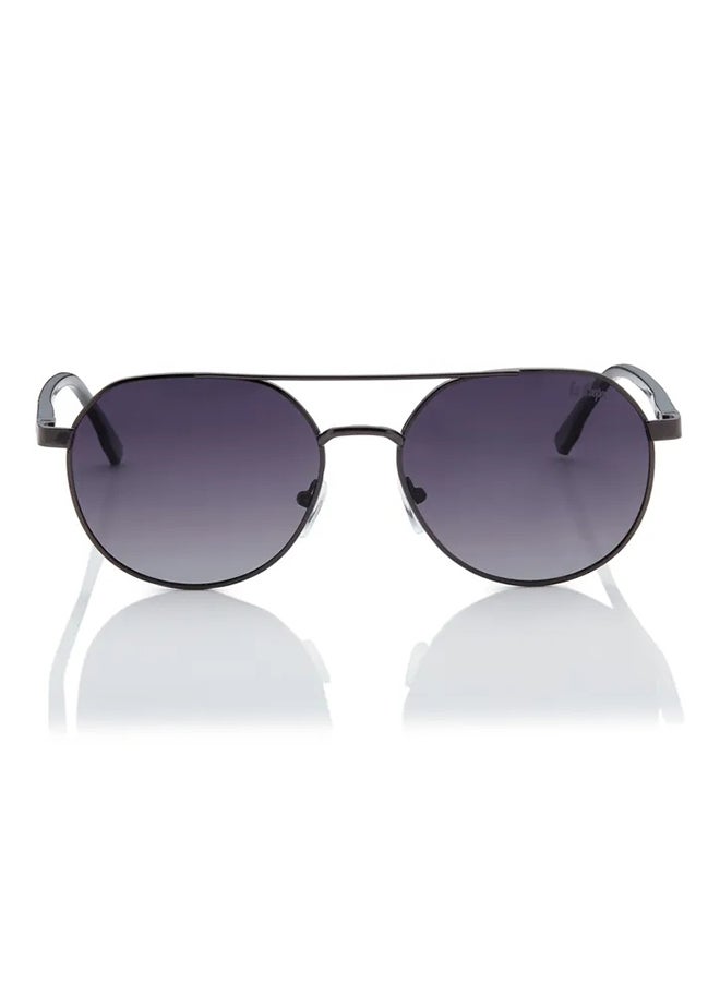 Lee Cooper Unisex Polarized Sunglasses Gun Frame Gradient Grey Mirror Lens 56mm  - LC1206C02 - Image 1