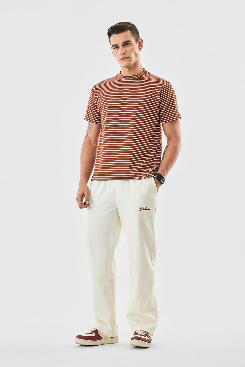 SNITCH تي شيرت مخطط بقصة ضيقة مطاطي