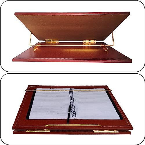 VeleSolv Leatherette Desk Organizer, 12 * 16inch Leatherette Table top for Laptop/Sketching/Writing Desktop Table - (Brown) - Image 4