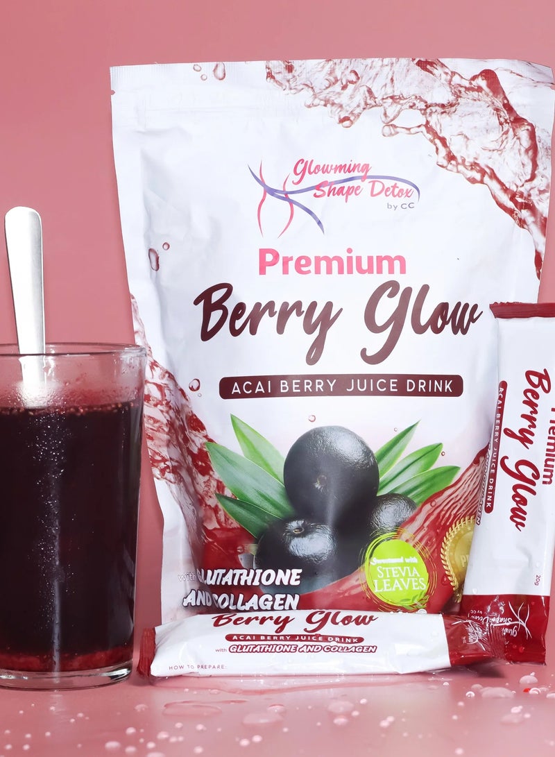 Berrylook Premium Berry Glow – Acai Berry Juice Drink with Glutathione & Collagen (10 Sachets) – Sweetened with Stevia for Skin & Wellness - Image 2