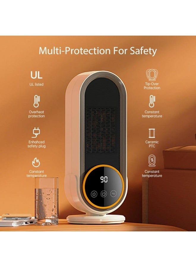 Joyelink Space Heater,Fan Heater with Adjustable Thermostat,1200W PTC Rapid Heating Ceramic Technology with Remote,Intelligent Timing, Ideal for Home and Office Use - Image 5