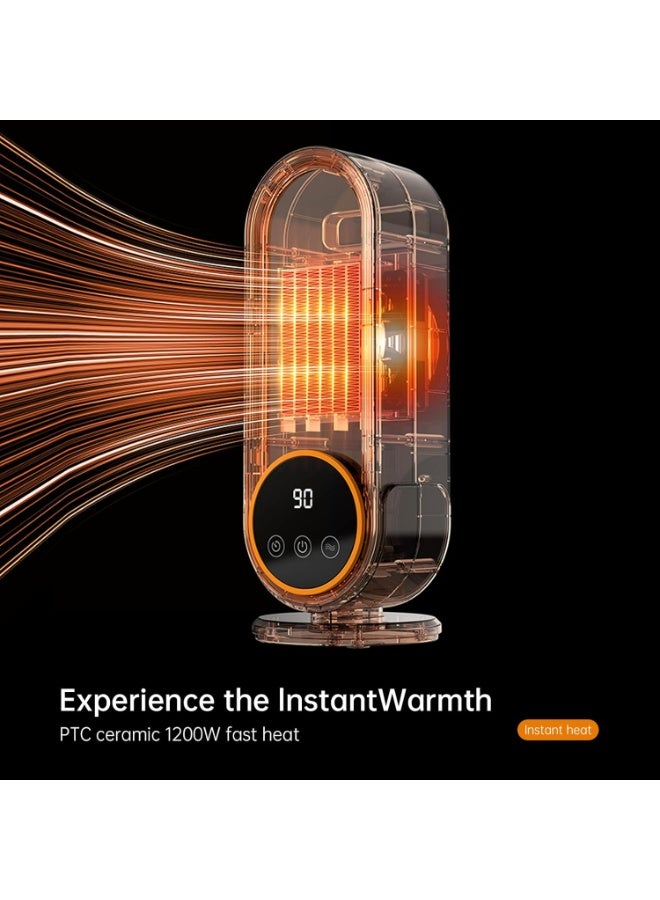 Joyelink Space Heater,Fan Heater with Adjustable Thermostat,1200W PTC Rapid Heating Ceramic Technology with Remote,Intelligent Timing, Ideal for Home and Office Use - Image 3