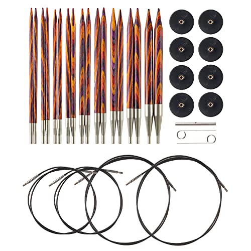 KnitPicks مجموعة إبر الحياكة القابلة للتبديل من كنيت بيكس - الولايات المتحدة 4-11 (متألقة) - Image 1