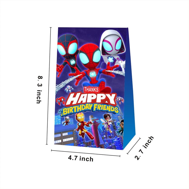 BNFUO 12pcs Spider and Friends Birthday Party Gift Bags Goodie Bags,Spider and Friends Party Supplies for Kids Birthday Decorations - Image 4