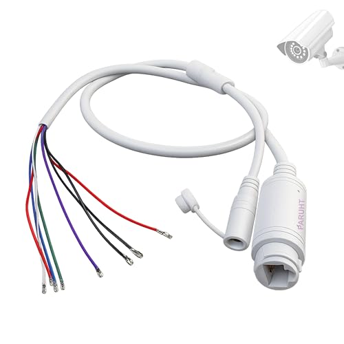 PARUHT IP Camera Cable Module Video Power Cable for POE RJ45 CCTV, White IPCW - Image 1