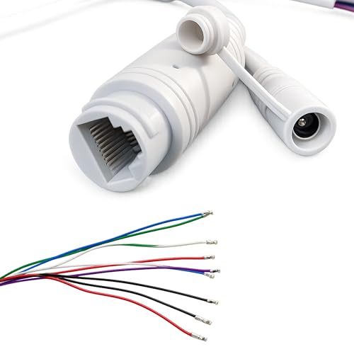 PARUHT IP Camera Cable Module Video Power Cable for POE RJ45 CCTV, White IPCW - Image 4