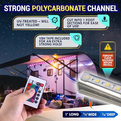 LATCH.IT 12V RV Awning Lights | 20-Foot V2.1 RV Awning LED Light Strip DIY-Kit | RGB RV LED Lights Exterior IP68 Water-Resistant | The Original & Most-Complete Camper Awning Lights in The Market - Image 2
