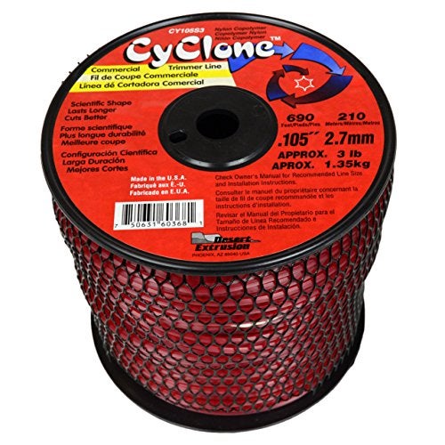 Cyclone Desert Extrusion Cyclone CY105S3 .105" x690' Commercial Line Red - Made in The USA - Image 1