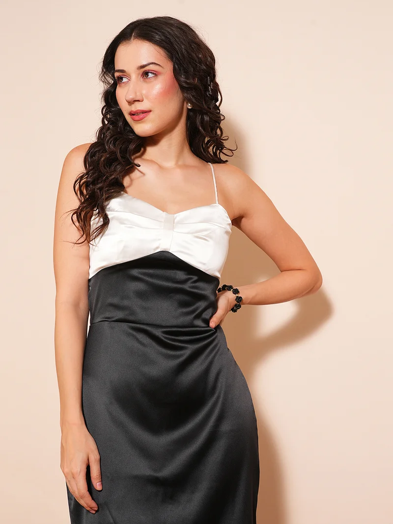 جلو باص Women Colourblocked Bodycon Maxi Dress