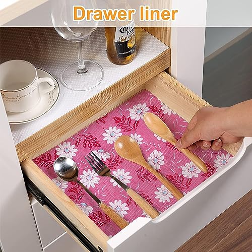 Vocal Store Solid Kitchen Drawer/Cabinet Shelf Mat|PVC Material|Adjustable Size 10 Meter Roll, Pink - CDOJ-P16-10M - Image 3