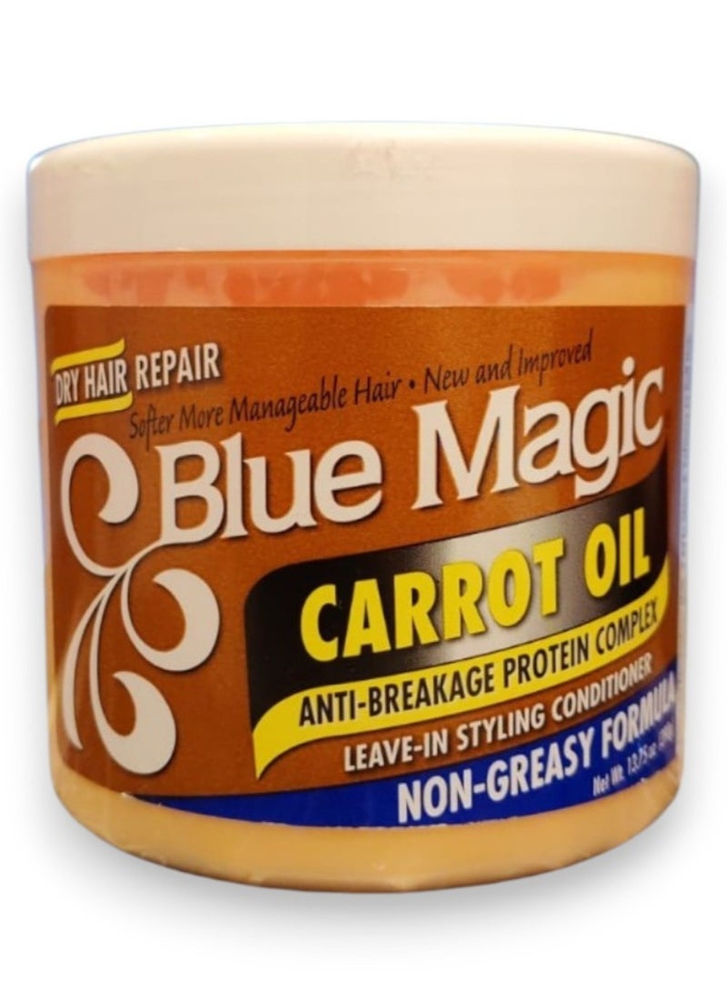 بلو ماجيك بلسم تصفيف الشعر بدون شطف مركب بروتين زيت الجزر المضاد للتكسر واصلاح الشعرالجاف -٣٩٠غرام