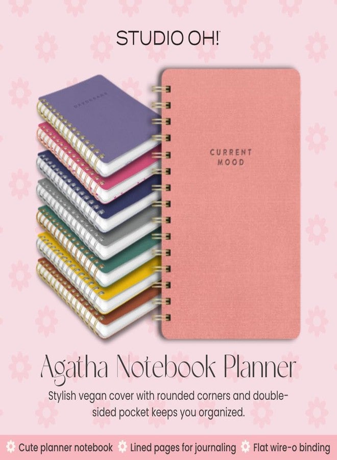 Studio Oh! Organized Chaos (Cinnamon Brown) Agatha Notebook - Journaling Notebooks for Home Use & Work - 208 Lined Pages Notebook for Daily Planner - Spiral Notebooks for Work with Wire-O Binding - Image 2