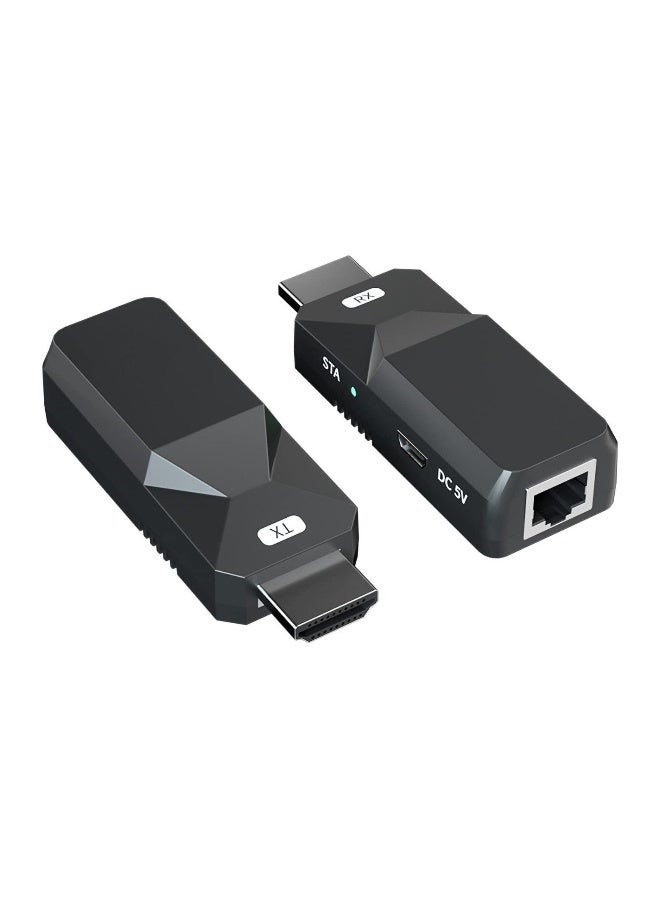 موسع HDMI بطول 165 قدمًا لنقل الفيديو والصوت 1080P عبر كابل Ethernet Cat5 Cat6 لنقل إشارة بدون فقدان، محول لإطالة المسافة، 2 قطعة - Image 1