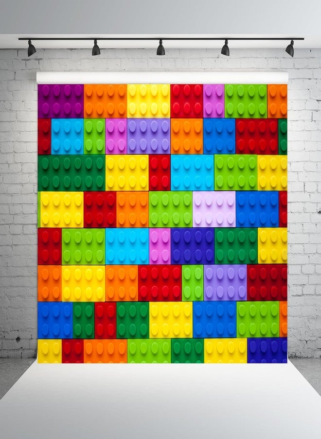 بيليكو خلفية تصوير من قماش بيليكو، مقاس 7 × 5 قدم، بتصميم مكعبات ملونة، مثالية لحفلات أعياد الميلاد، وحفلات الأطفال، وحفلات استقبال المولود الجديد، وحفلات استقبال ... - Image 2