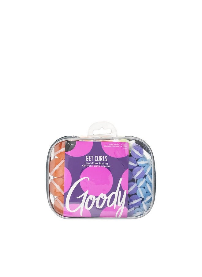 Goody - Gocurl Foam Hair Rollers Assorted Colors 36 Count - Image 1