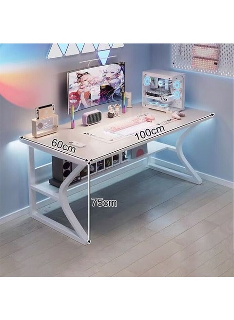 Computer Desk,for Home Office,Sturdy Writing Workstation,Gaming Desk100X75X60 Cm White