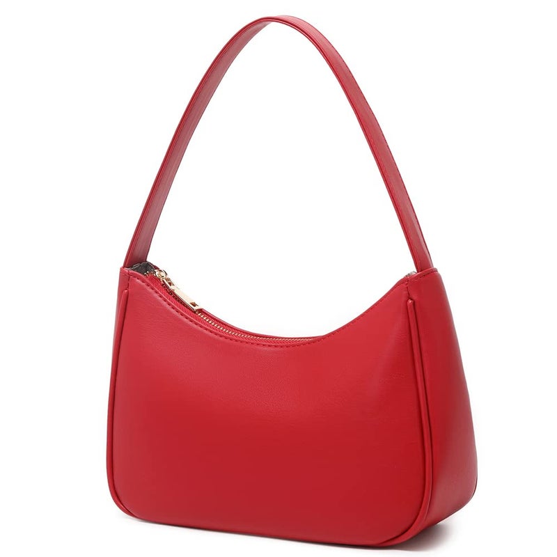 CYHTWSDJ Shoulder Bags for Women, Cute Hobo Tote Handbag Mini Clutch Purse with Zipper Closure (Red) - Image 3