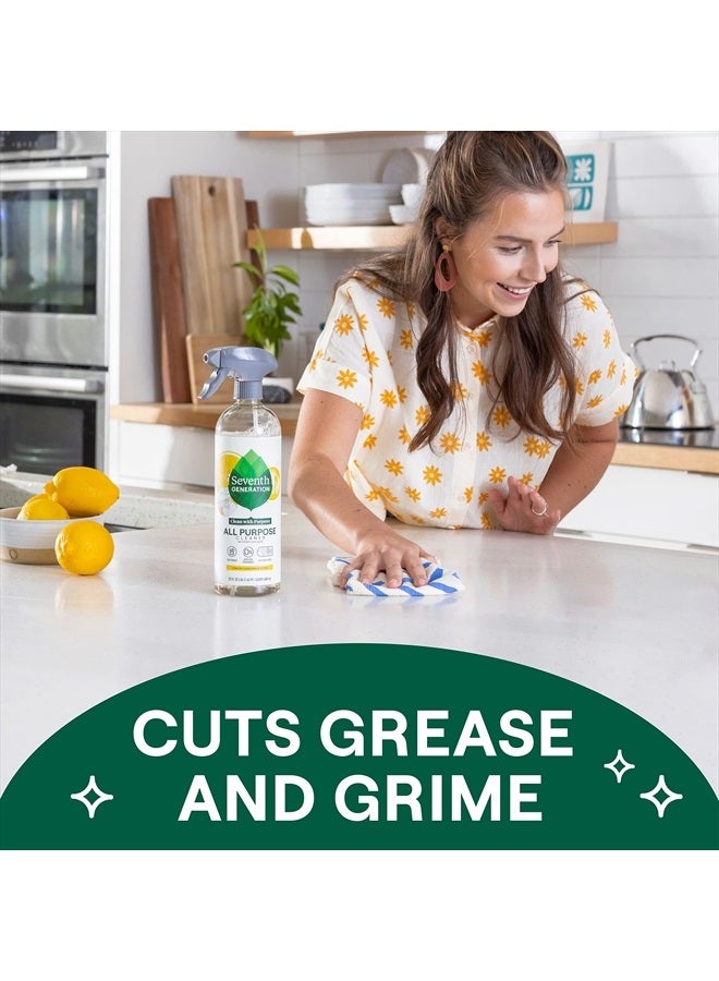 Seventh Generation All Purpose Cleaning Spray Surface Cleaner Lemon Chamomile scent Cuts Grease 23 oz, Pack of 4 - Image 3