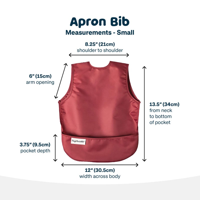 Tiny Twinkle Mess Proof Baby Bibs | 2 Pack Waterproof Toddler Bib for Eating | Baby Apron for Feeding, Machine Washable, Perfect Shower Gift (Rose Burgundy, 6â€“24M) - Image 5