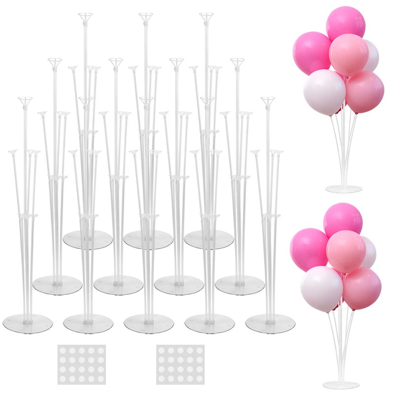 JOYYPOP 12 Sets Balloon Stand Kit For Table Balloon Sticks with Base Birthday Graduation Party Decorations Wedding - Image 3