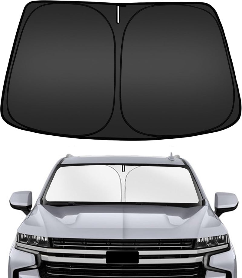 ARISMOTOR Windshield Sun Shade for Che-vrolet Chevy Tahoe 2021-2025 2026, Custom Fit Foldable Front Window Sunshade Sun Visor Protector, Block UV Rays Keep Your Car Cooler - Image 1