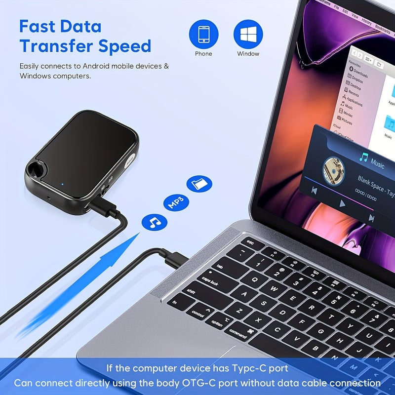 64GB Magnetic Digital Voice Recorder with HD Audio and Type C - Image 1
