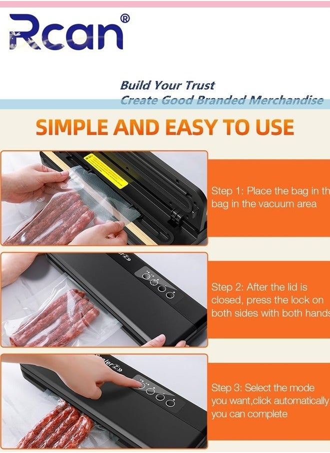 Rcan Food Preservation Machine Dual-purpose Dry/Wet Preservation Sealing Vacuum Sealing Machine Fully Automatic Sealing Machine  - Image 3