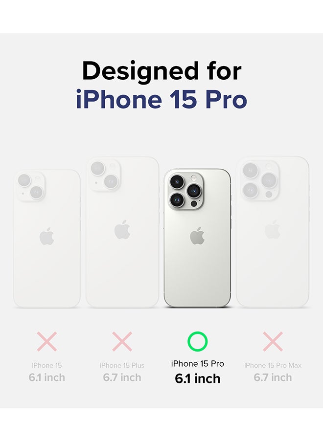 Rearth - Silicone Magnetic Compatible with iPhone 15 Pro Case Cover Powerful Magnet Long Lasting Silky Feel Anti-Fingerprint Back Cover - Deep Blue - Image 1