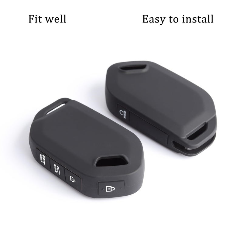 TANDRIVE 5-Button Key Fob Cover for Kia 2026 Sportage 2026 2025 K4 K5 Sorento Telluride 2022-2026, Silicone, 2-Pack, Black - Image 4