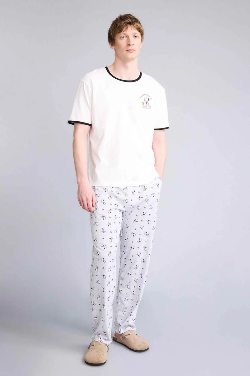 ديفاكتو Snoopy Regular Fit Short Sleeve 2 Piece Set