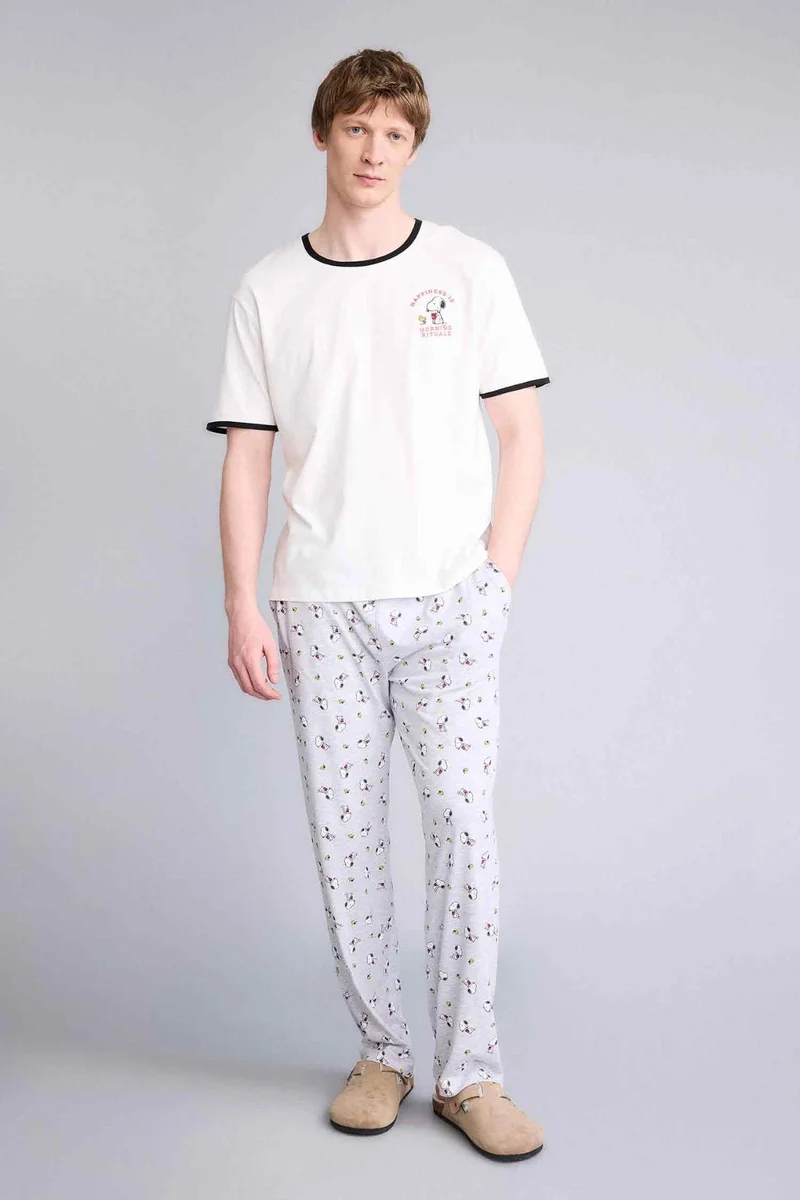 ديفاكتو Snoopy Regular Fit Short Sleeve 2 Piece Set