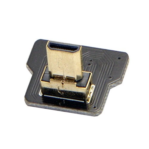 chenyang FPC 20Pin Micro HDMI Flat Male 90 Degree UP Angled Connector for Ribbon Cable,Raspberry Pi, GoPro,Mini Display, Drone, Camera, Gimbal - Image 1
