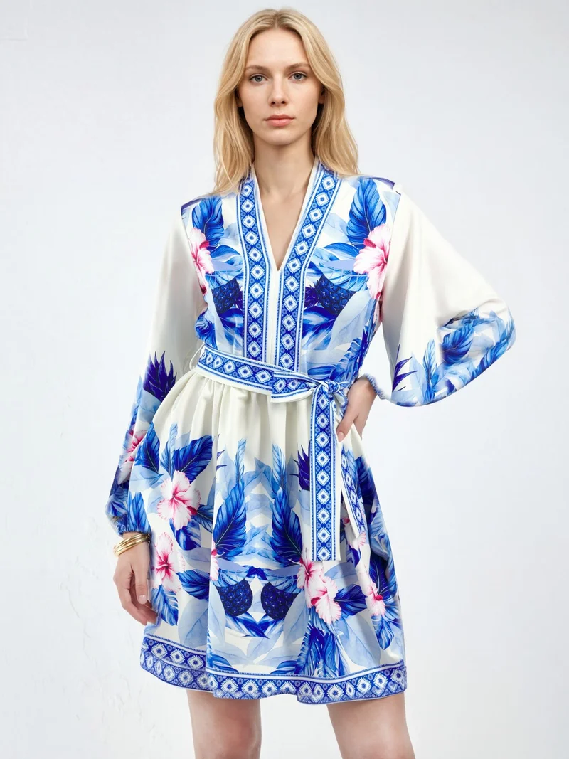 Jennyfer Floral A-Line Mini Dress