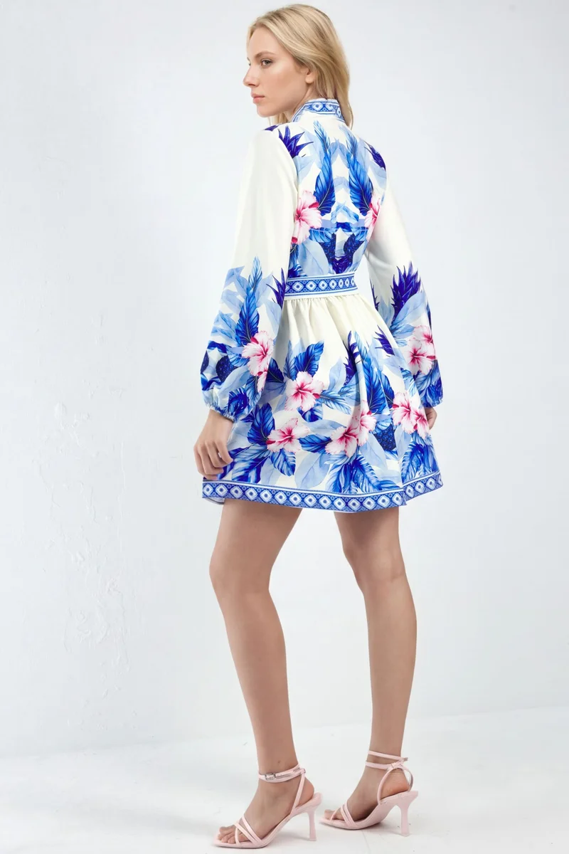 جينيفر Floral A-Line Mini Dress