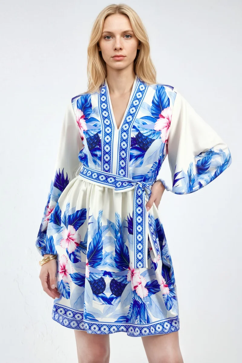 جينيفر Floral A-Line Mini Dress
