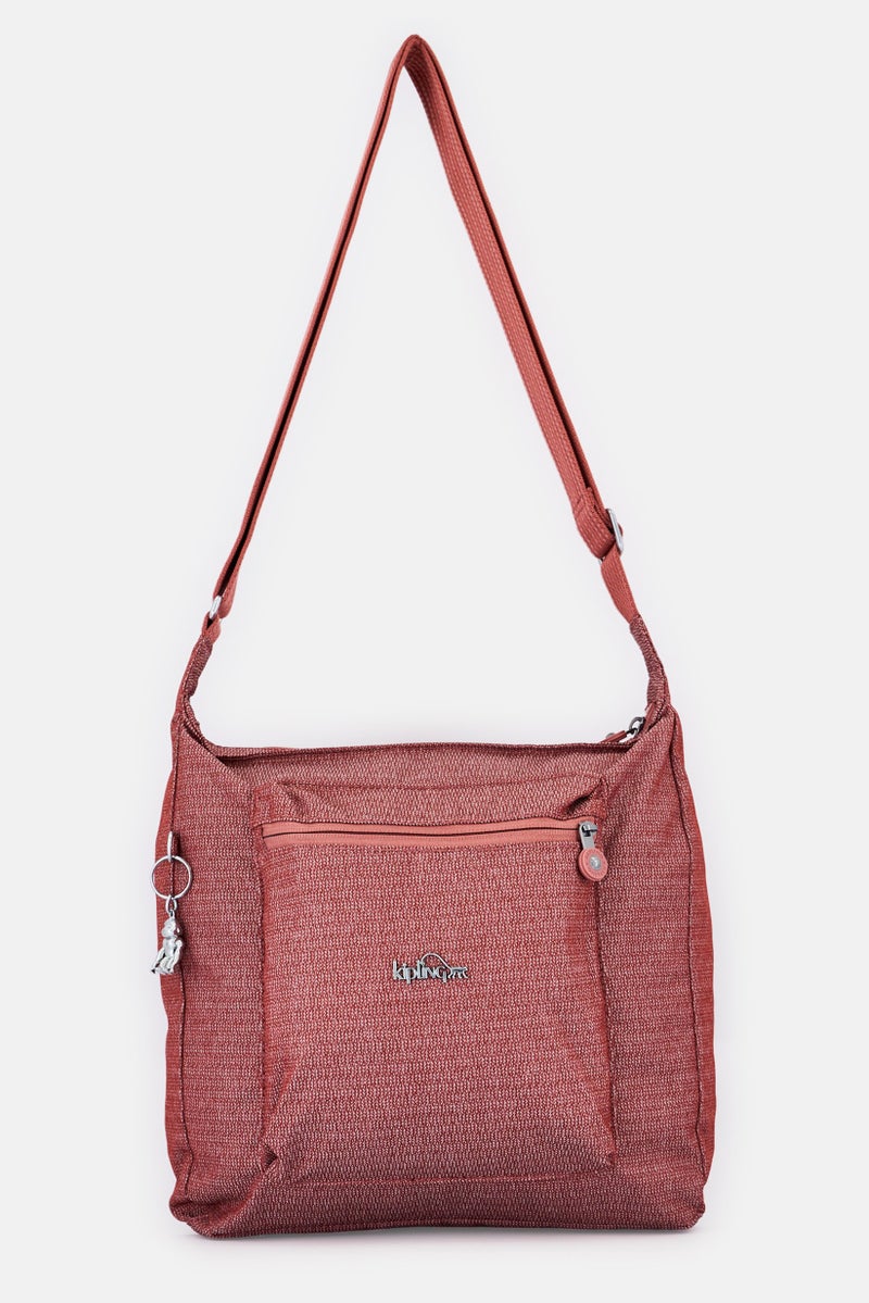 kipling Women Brand Logo Shoulder Bag, Brown - Image 1