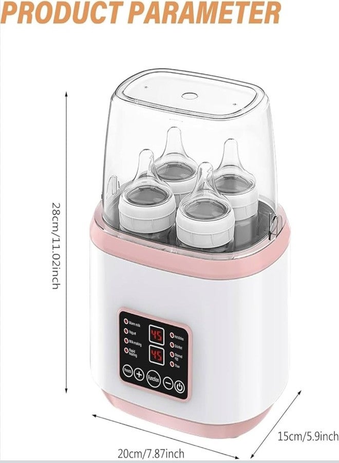 Richtots Premium Baby Bottle Warmer,8-in-1 Baby Bottle Sterilizer, Quick Bottle Warmer, Baby Milk Bottle Warmer, Quick Baby Food Warmer and Defrost, BPA Free Baby Food Heater with LCD Display (8in1 MULTICOLOR) - Image 3