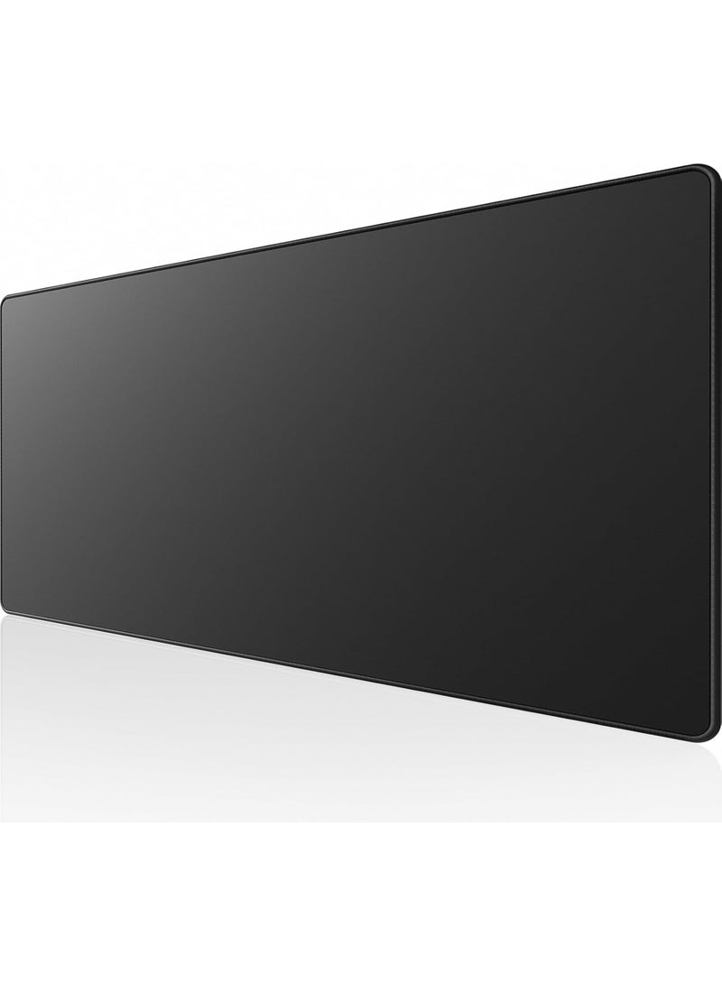 Large gaming mousepad, made with premium microwoven fabric, extended desktop mousepad, stitched edges, non-slip base, waterproof keyboard pad, suitable for gamers, office and home use. Dimensions: 31.5 x 11.8 inches, black. - Image 1