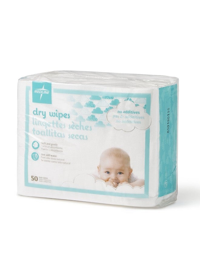 Medline Ultrasoft Disposable Dry Cleansing Cloths, Fragrance-Free, 10 x 13 inches, 50 per Bag, One Bag - Image 3