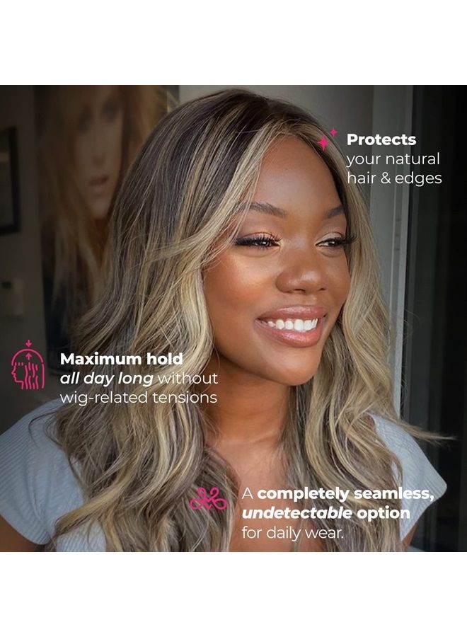 MILANO COLLECTION Wig Grip Cap for Women | Stocking Dome Cap with Built In Elastic Headband | Non Slip Wig Gripper Accessories for Keeping Wigs Lace Front In Place, Chocolate Brown, 2 Pack - Image 5