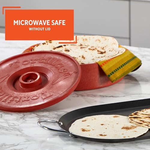 Imusa 8in Plastic Tortilla Warmer, Terracotta Color, Traditional Mexican Server for Keeping Tortillas, Wraps, and Flatbreads Warm - Image 5