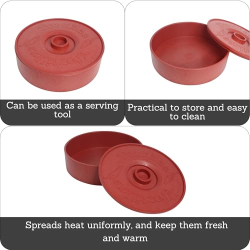 Imusa 8in Plastic Tortilla Warmer, Terracotta Color, Traditional Mexican Server for Keeping Tortillas, Wraps, and Flatbreads Warm - Image 2