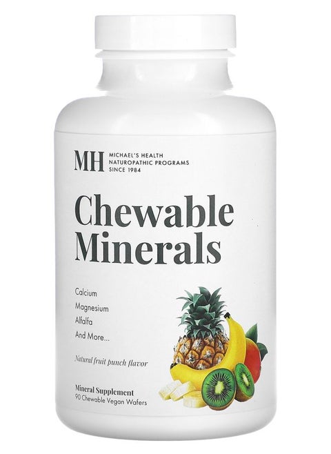 Chewable Minerals Natural Fruit Punch 90 Chewable Vegan Wafers